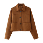 Suede Jacket & Skirt Set - Best for Autumn & Winter