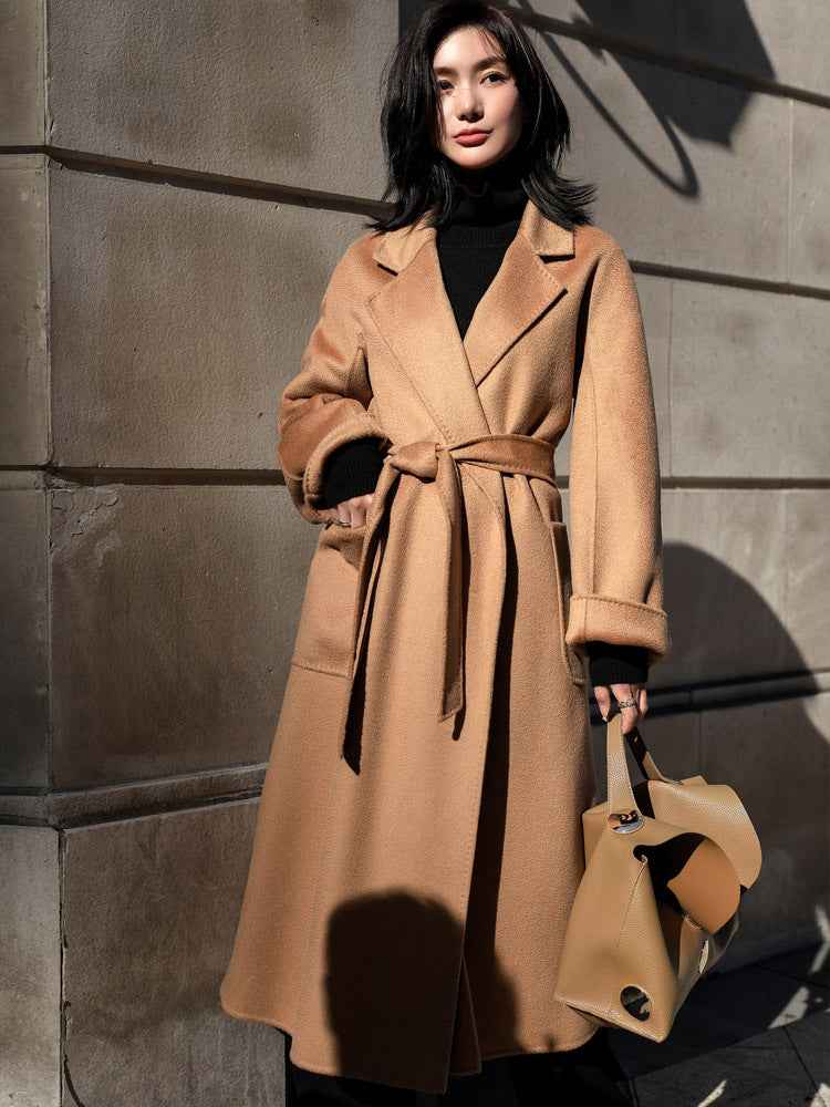 Women's Double-Sided Cashmere Wool Coat Windbreaker | District Hurd Limited