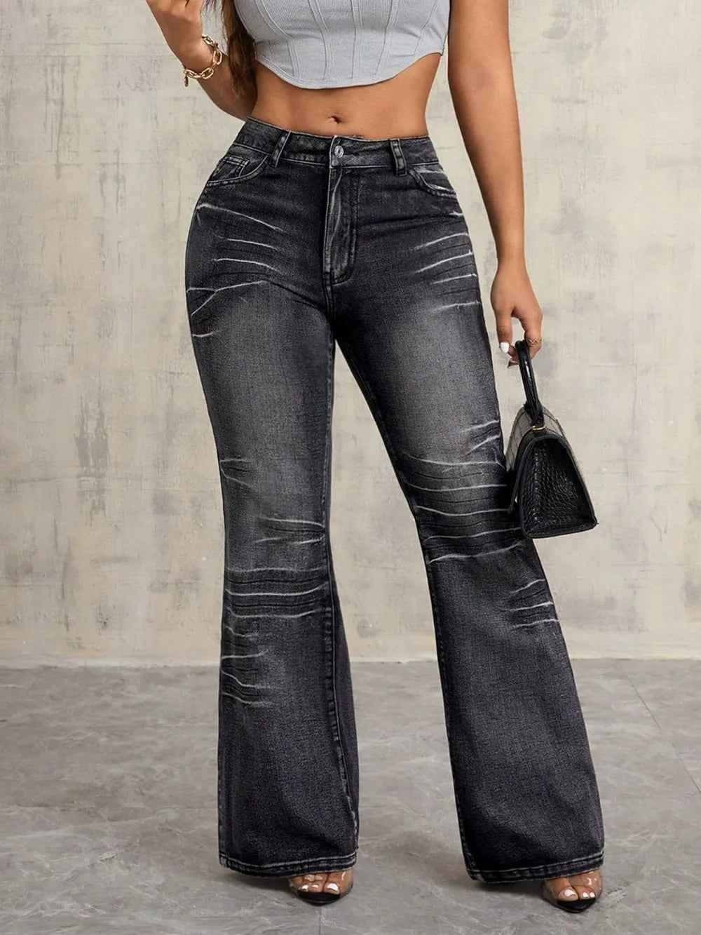 Women's High Waist Bootcut Jeans | District Hurd Limited