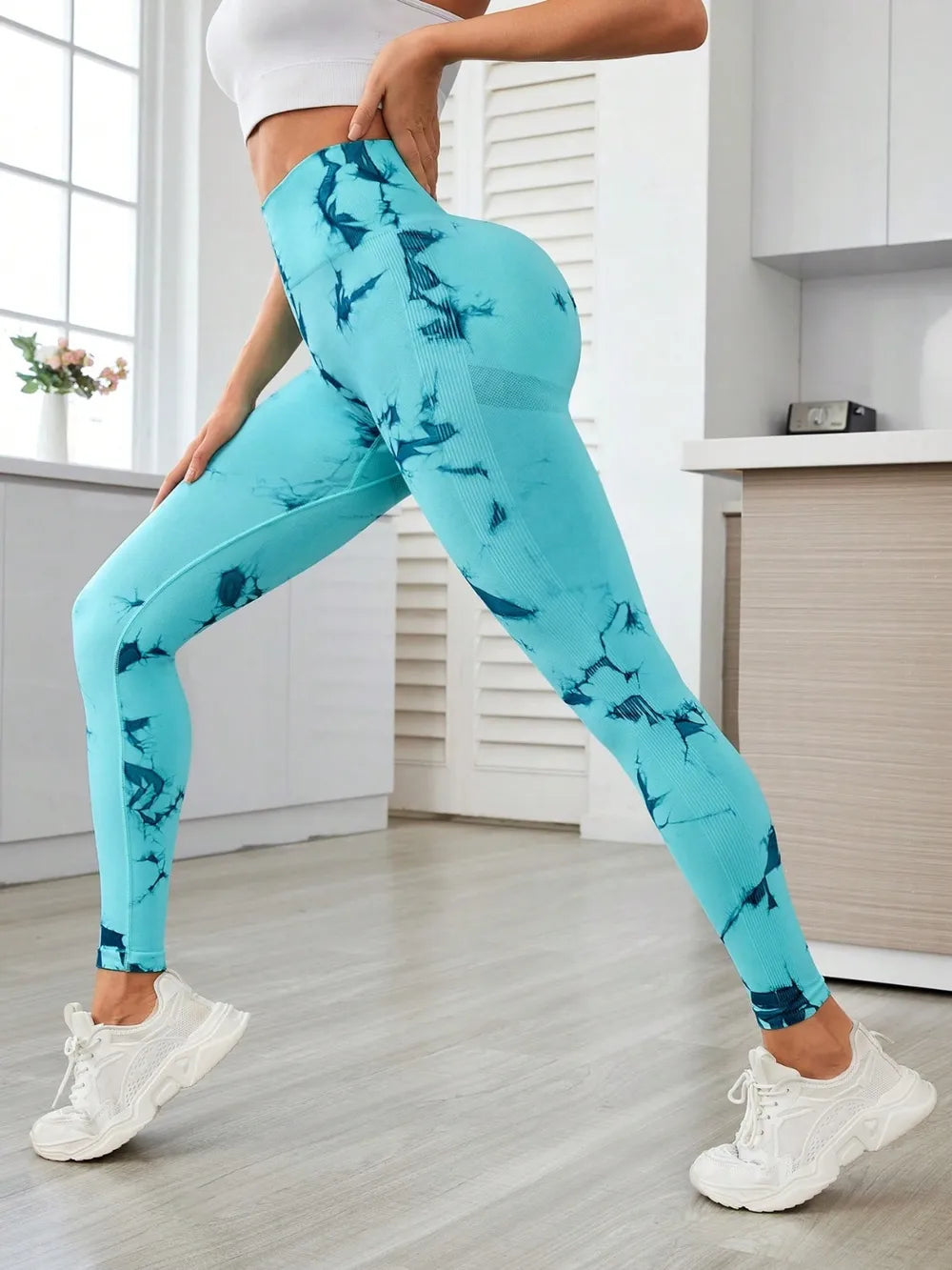 Printed High Waist Leggings for Active Wear