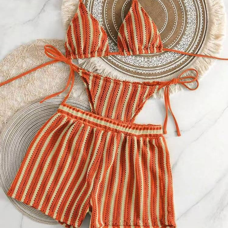 High waisted triangular soft bag swimsuit