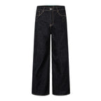Men Vintage Cleanfit Wide Leg Raw Denim Jeans