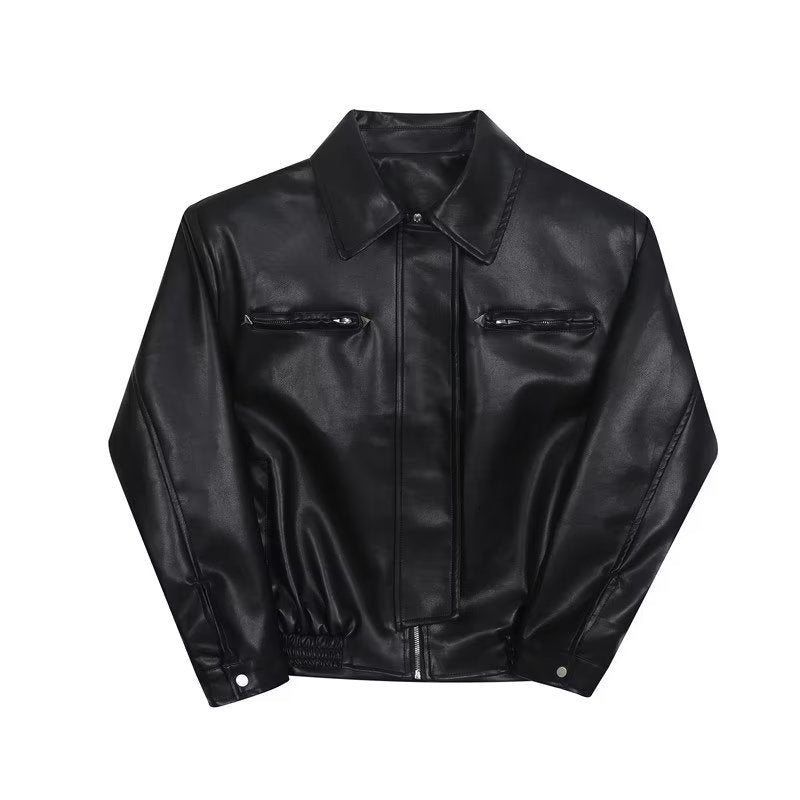 Men Trendy Leather Jacket