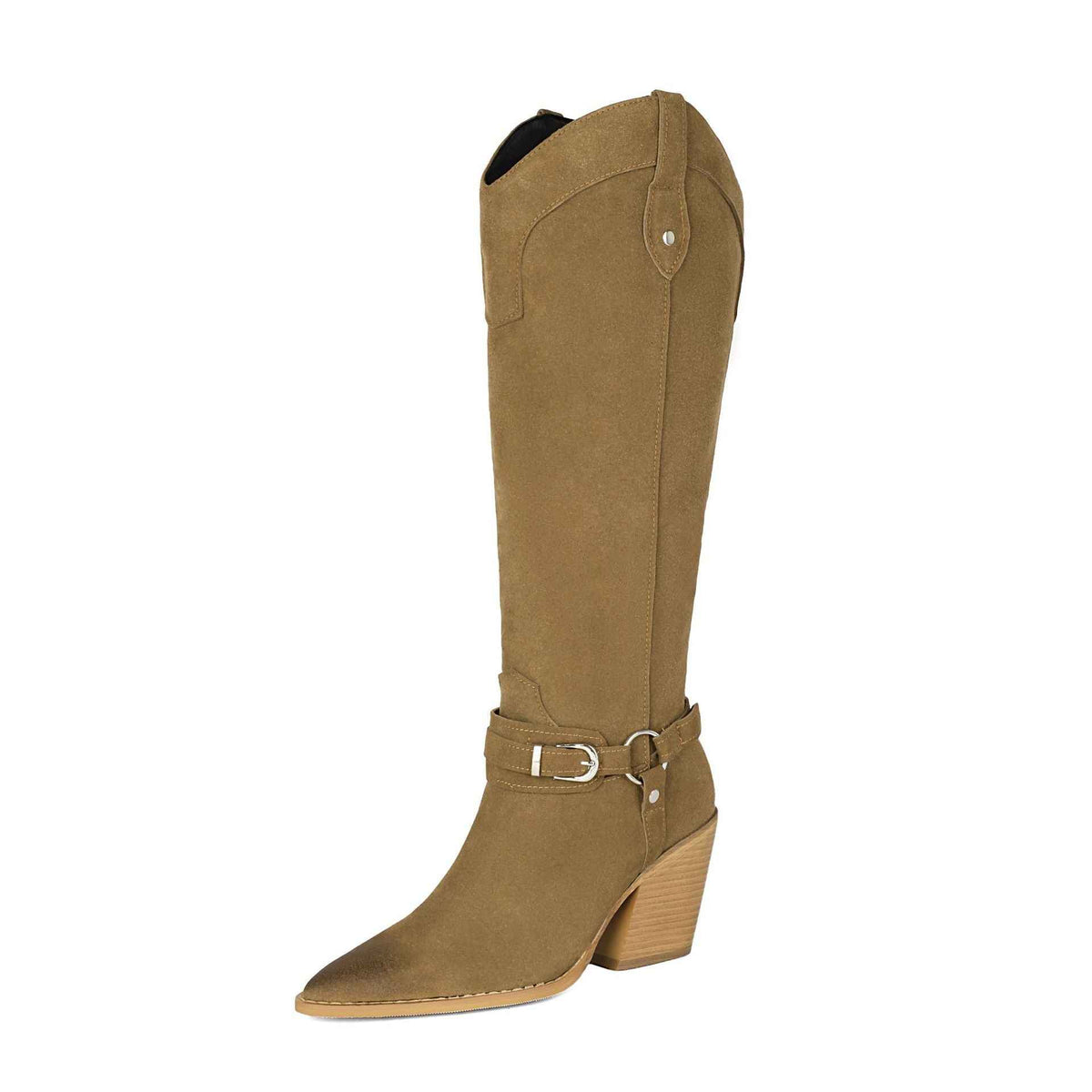 Women's Chunky Heel High-Shaft Western Boots | District Hurd Limited