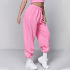 Women's Pink High-Waisted Wide-Leg Pants Women's Spring And Summer Ins Trendy Loose All-Match Gentle Casual Leggings Trousers