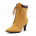 Women's Pointed Toe Lace-Up Ankle Boots | District Hurd Limited