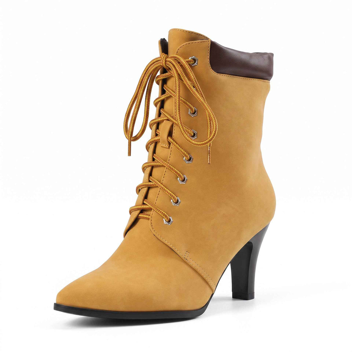 Women's Pointed Toe Lace-Up Ankle Boots | District Hurd Limited