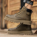 Men's Retro High-Top Leather Martin Boots | District Hurd Limited