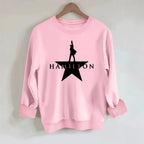 Music graphic printed women's fleece hoodie