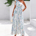 Single Shoulder High Waist Dress for Women