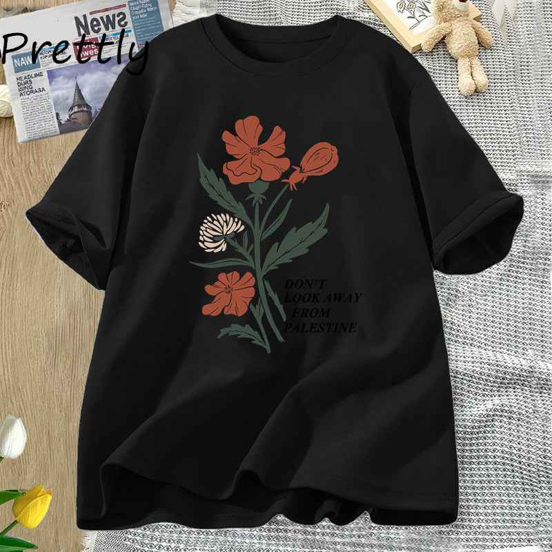 Women's Floral Graphic Cotton T-Shirt | District Hurd Limited