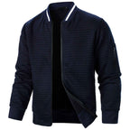 Men's Plaid Zip-Up Stand Collar Sweatshirt Jacket | District Hurd Limited