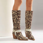 Women's Pointed Toe Over-the-Knee Boots with Chunky Heel & Belt Buckle | District Hurd Limited