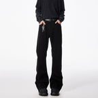 Men Bootcut Black Flared Straight Leg Jeans