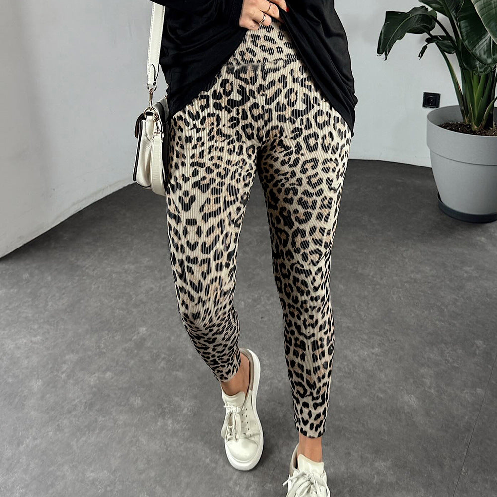 Leopard Print High Waisted Pants