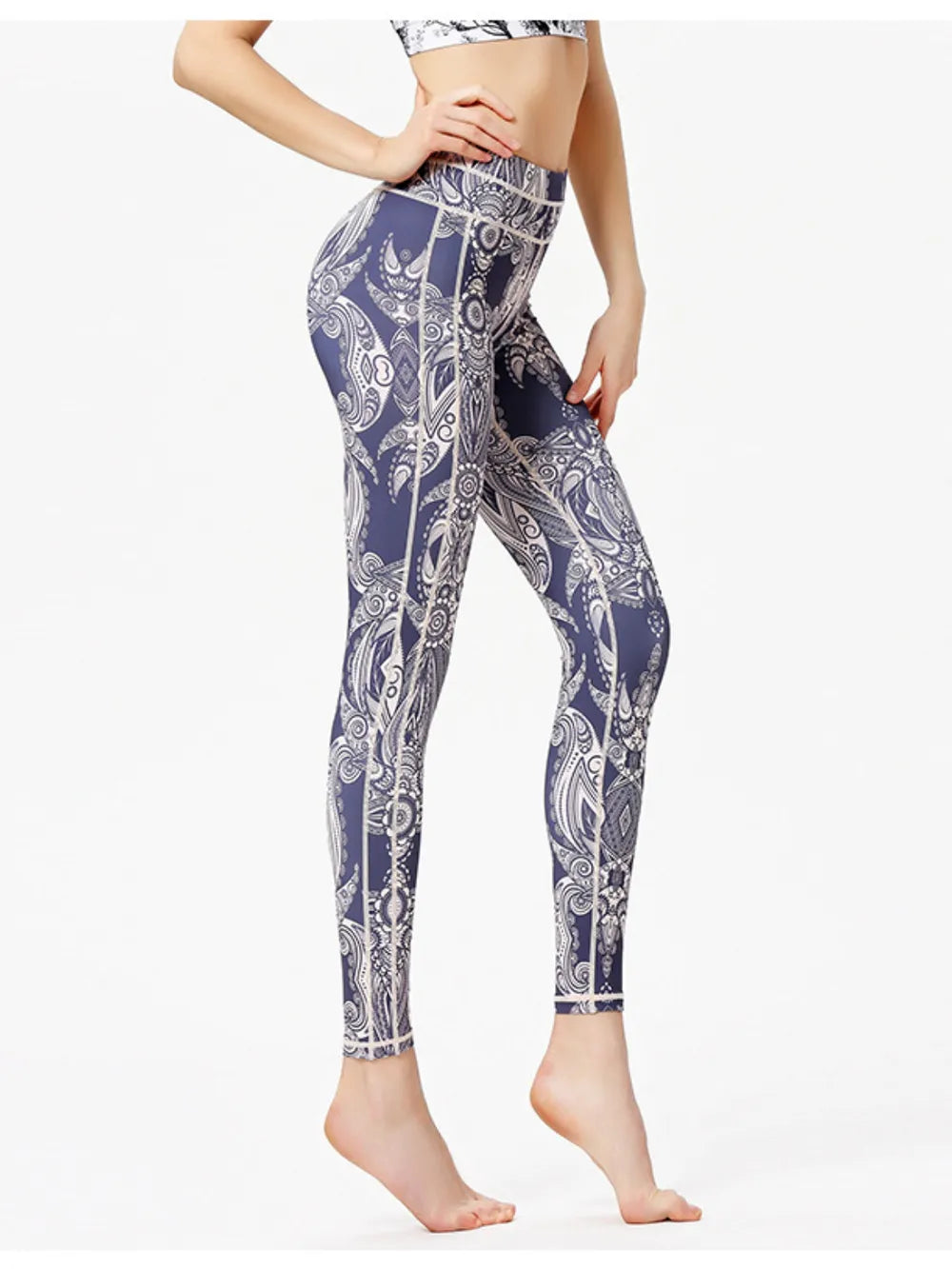 Printed High Waist Leggings for Active Wear