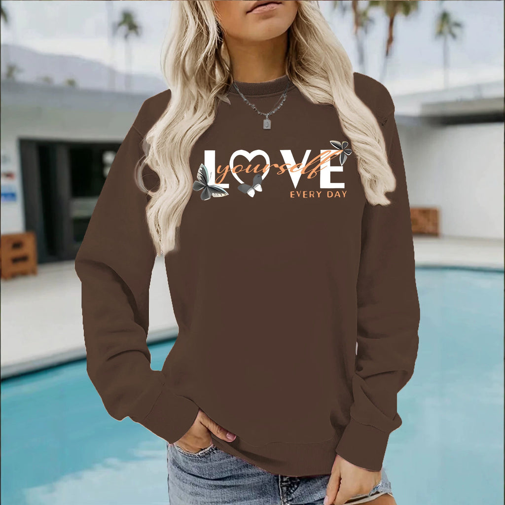 Fleece Long Sleeved Printed Sweatshirt
