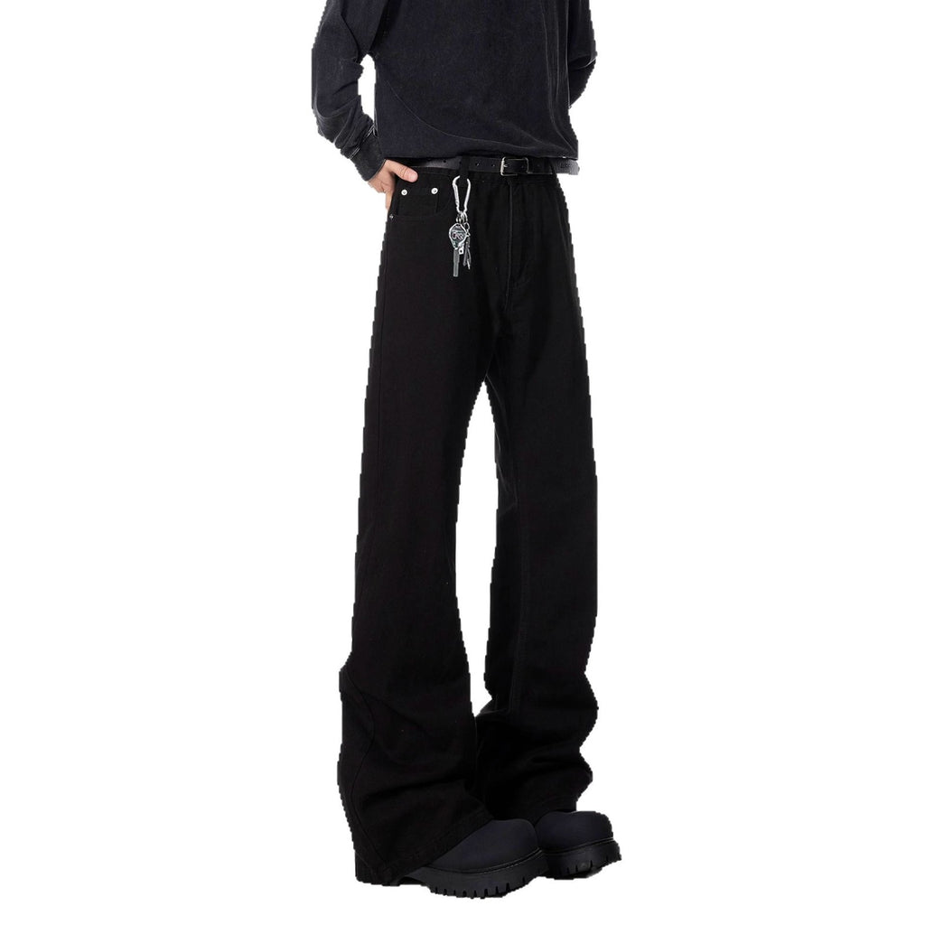 Men Bootcut Black Flared Straight Leg Jeans