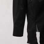 Women's Asymmetric Ruffle-Edge Black Shirt | District Hurd Limited