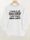 Long sleeved round neck fleece sweatshirt