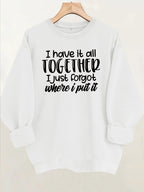 Long sleeved round neck fleece sweatshirt