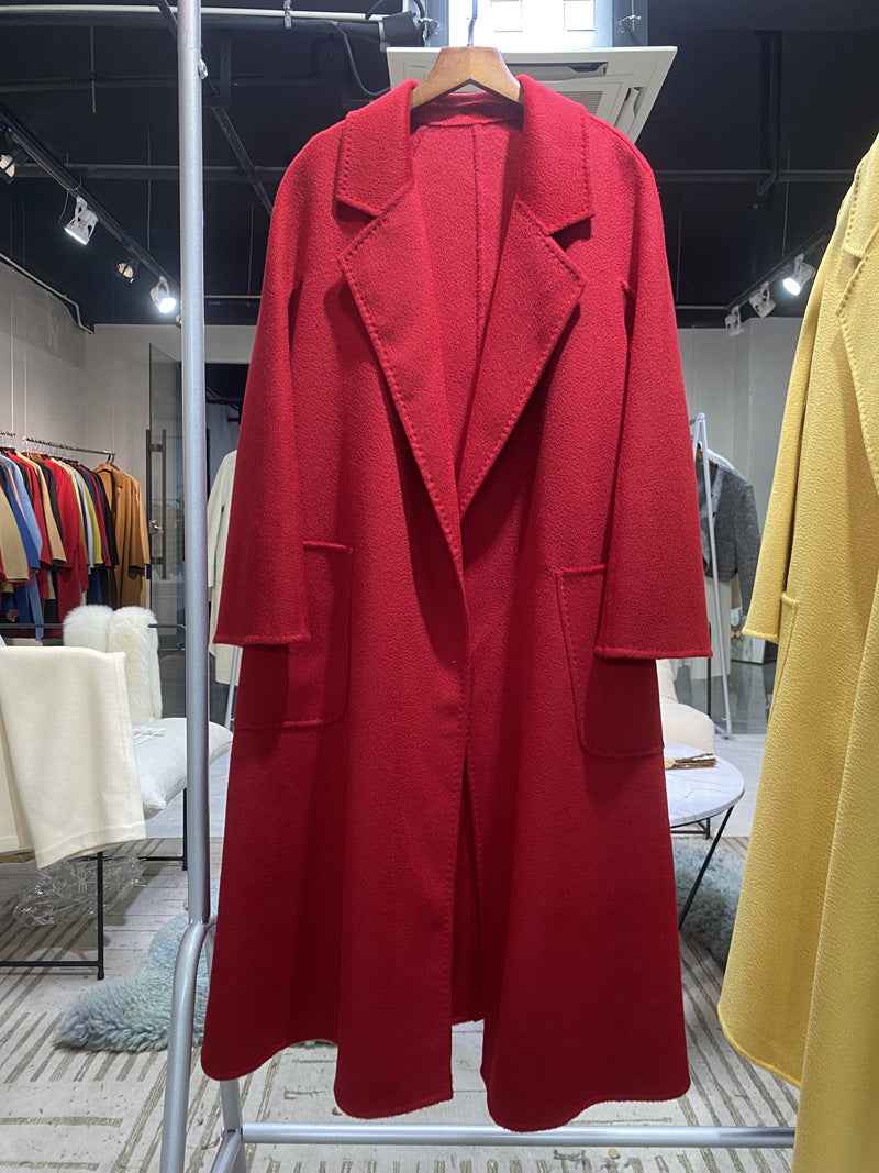Women's Double-Sided Cashmere Wool Coat Windbreaker | District Hurd Limited