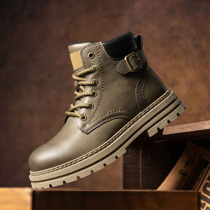 Men's Retro High-Top Leather Martin Boots | District Hurd Limited