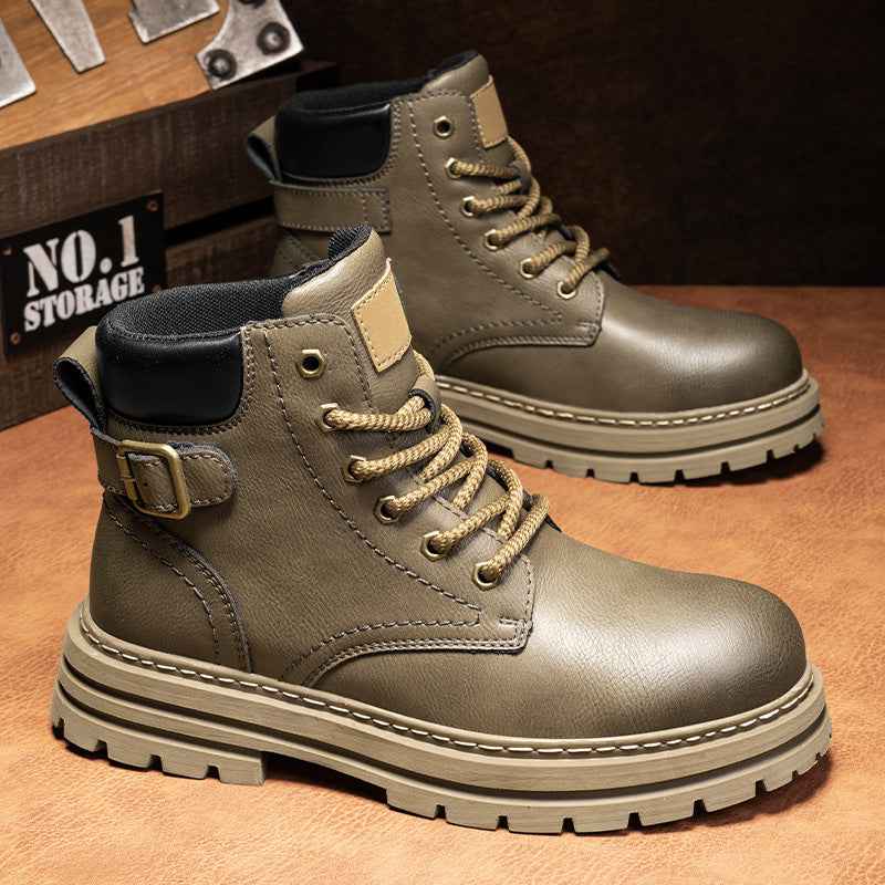Men's Retro High-Top Leather Martin Boots | District Hurd Limited