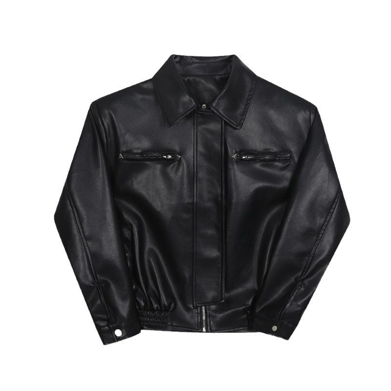 Men Trendy Leather Jacket