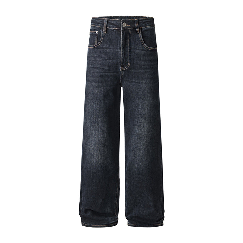 Slim Fit Elastic Denim Pants for Men