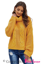 Cuddle Weather Cable Knit Handmade Turtleneck Sweater