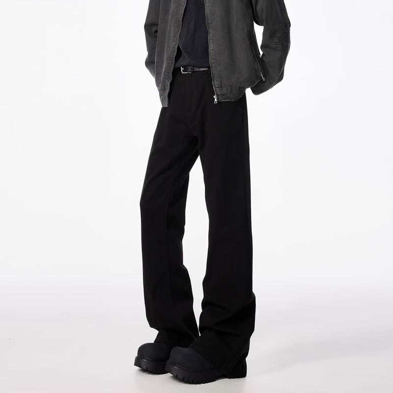 Men Bootcut Black Flared Straight Leg Jeans