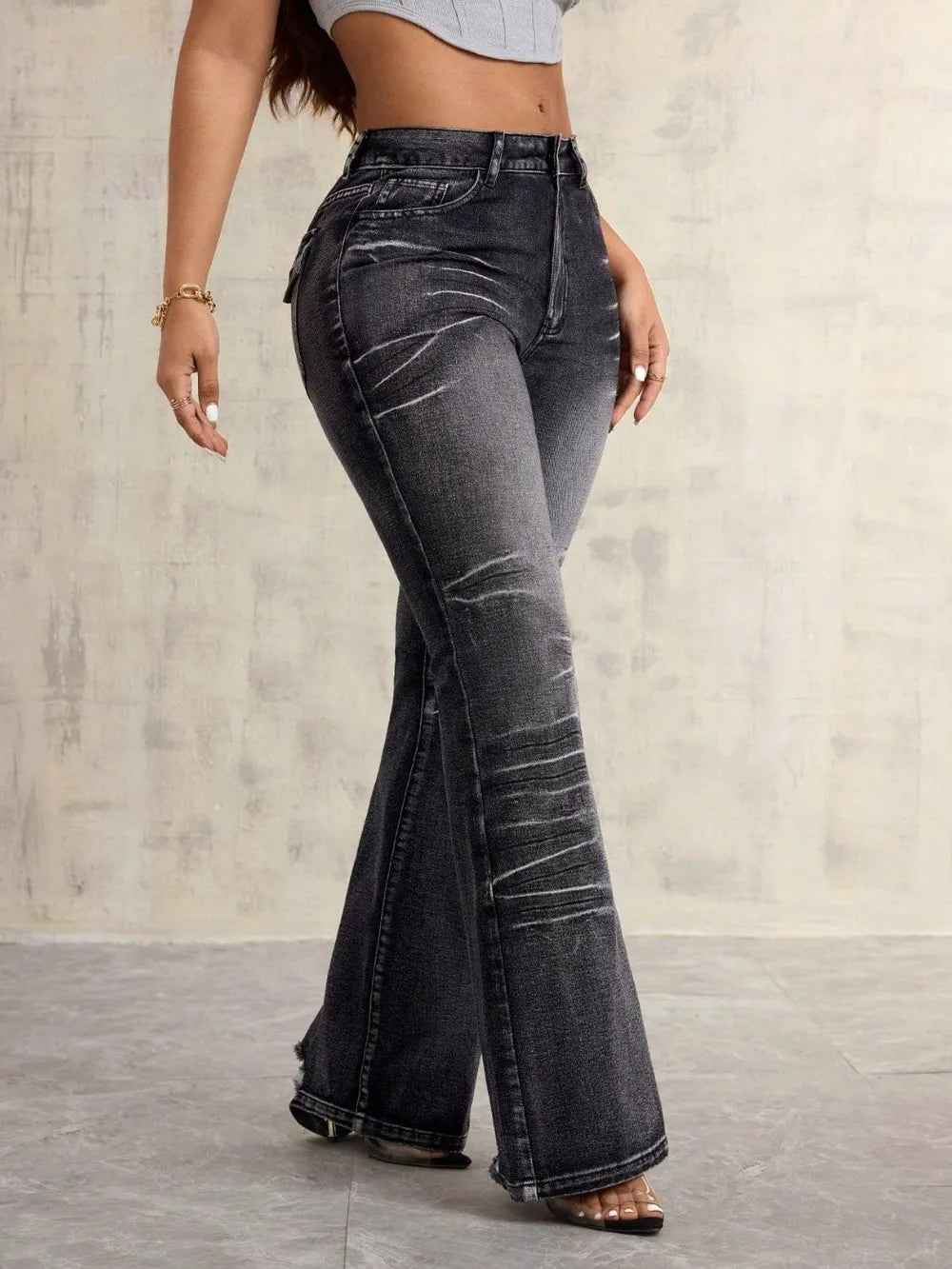 Women's High Waist Bootcut Jeans | District Hurd Limited