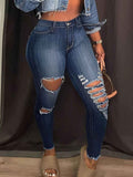 Women's Distressed Skinny Jeans with Pockets | District Hurd Limited