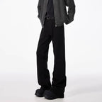 Men Bootcut Black Flared Straight Leg Jeans