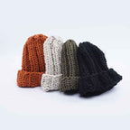 Winter Women Hat New Autumn Faux Fur Female Warm Cap Knitted Beanie Girl Hats Woman Bonnet Femme Chunky Thick Stretchy Hats