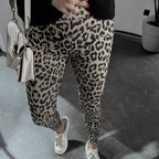 Leopard Print High Waisted Pants