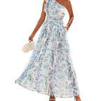 Single Shoulder High Waist Dress for Women