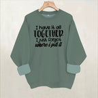 Long sleeved round neck fleece sweatshirt