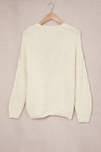 Cable-Knit Open Front Cardigan