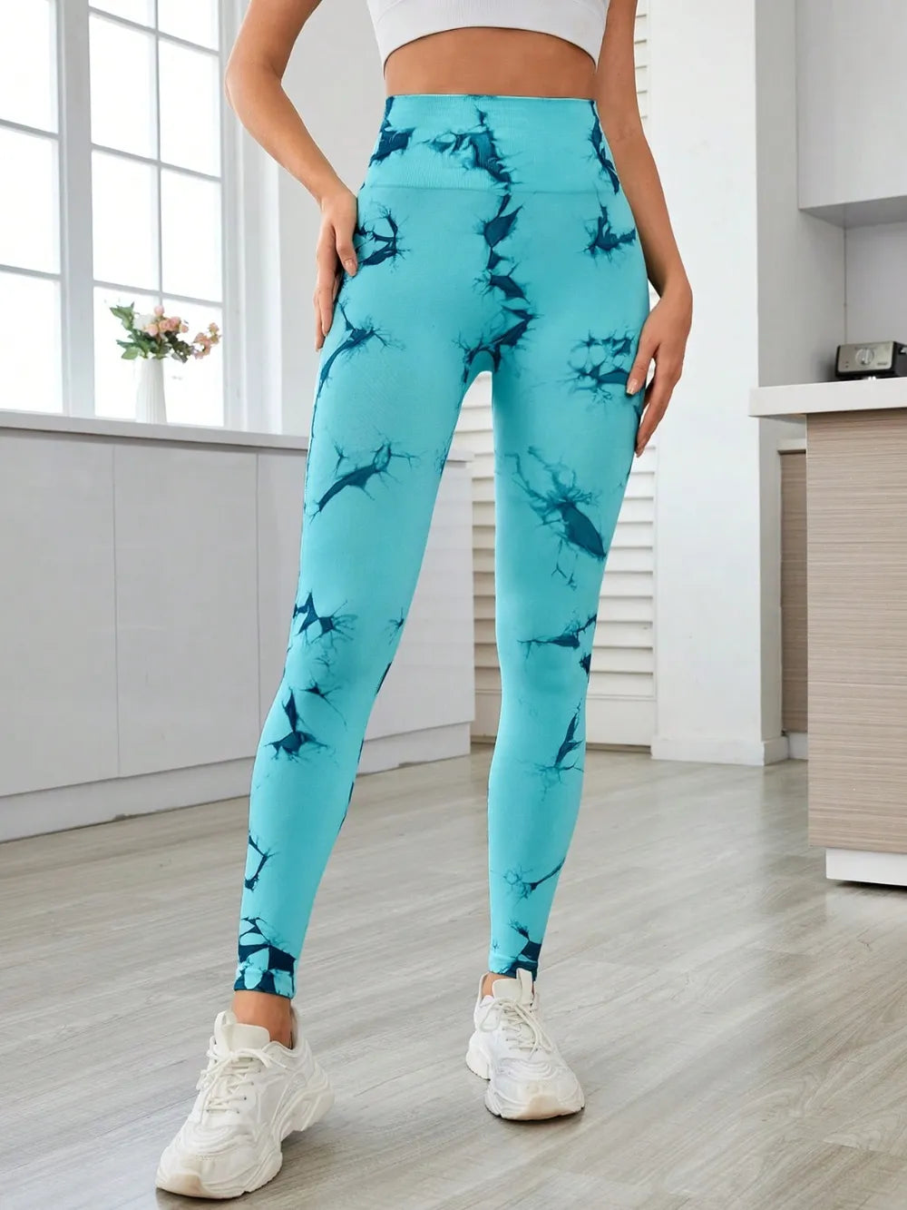 Printed High Waist Leggings for Active Wear