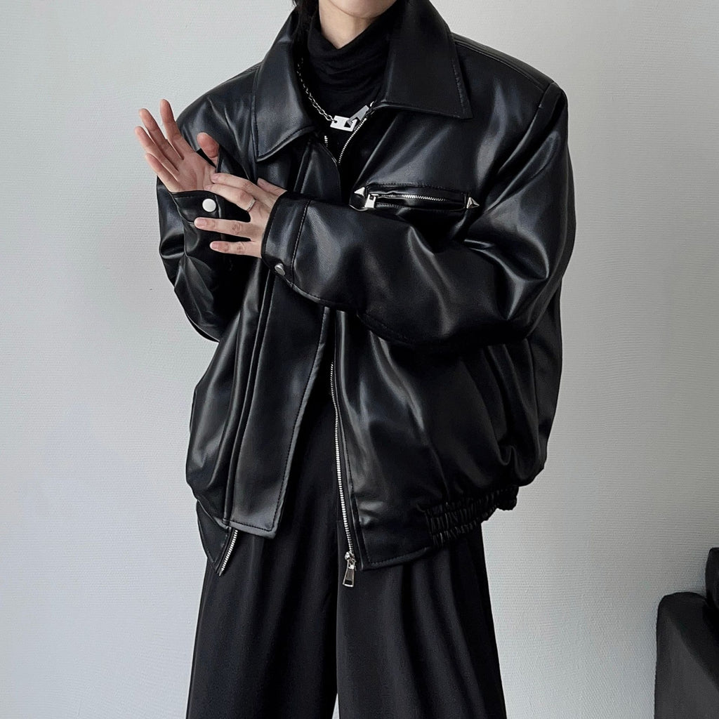 Men Trendy Leather Jacket