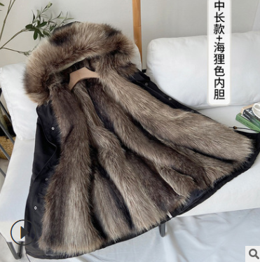 Men's Fur-Hooded Mid-Length Parka Coat | District Hurd Limited