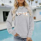 Fleece Long Sleeved Printed Sweatshirt