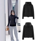Slim Fit Lightweight Cotton Jacket with Hood for Women