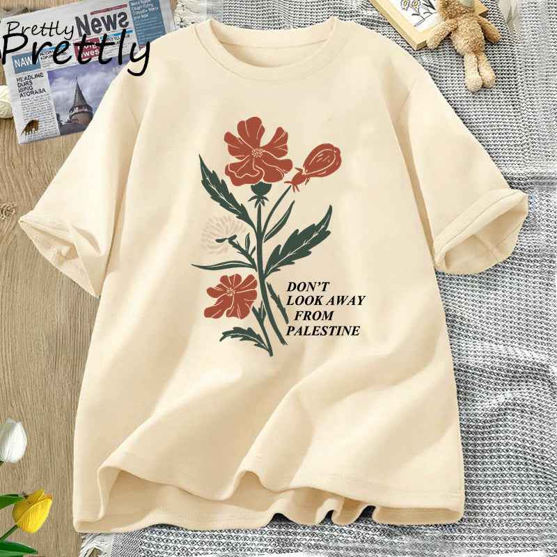 Women's Floral Graphic Cotton T-Shirt | District Hurd Limited