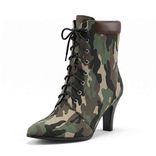 Women's Pointed Toe Lace-Up Ankle Boots | District Hurd Limited