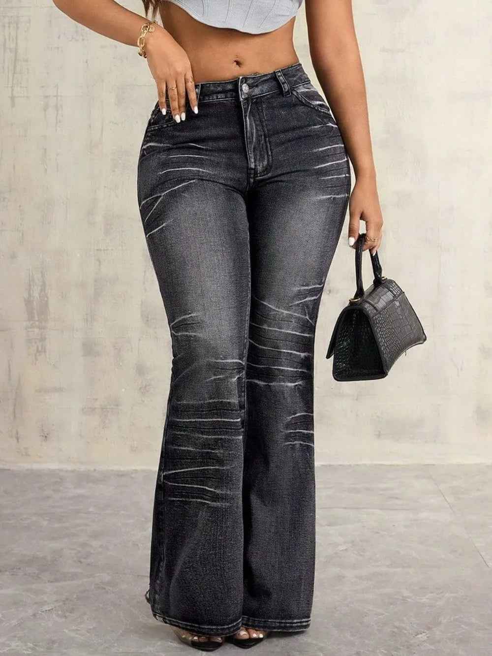 Women's High Waist Bootcut Jeans | District Hurd Limited