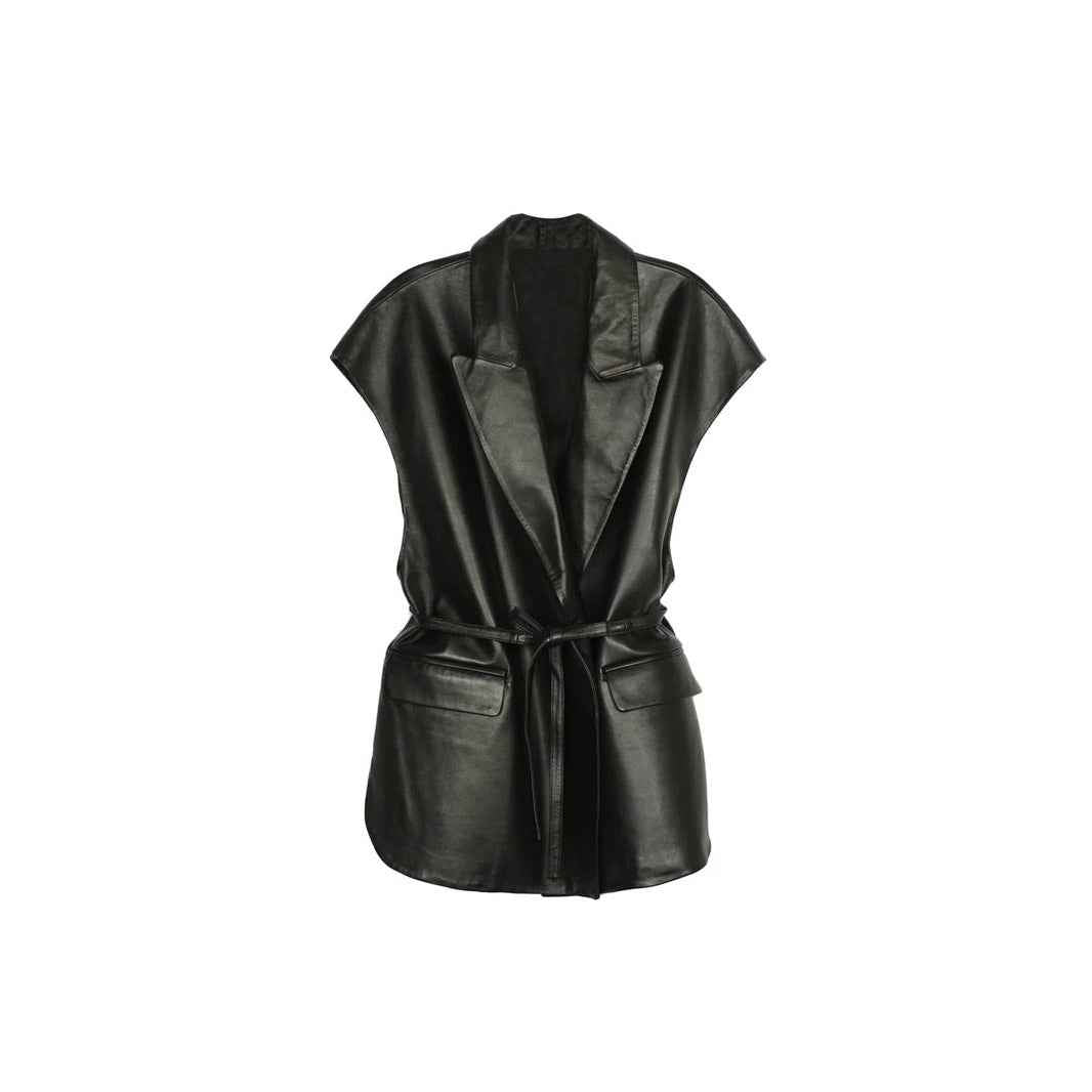 Leather Waistcoat – Sleeveless Biker Jacket Unisex | District Hurd Limited