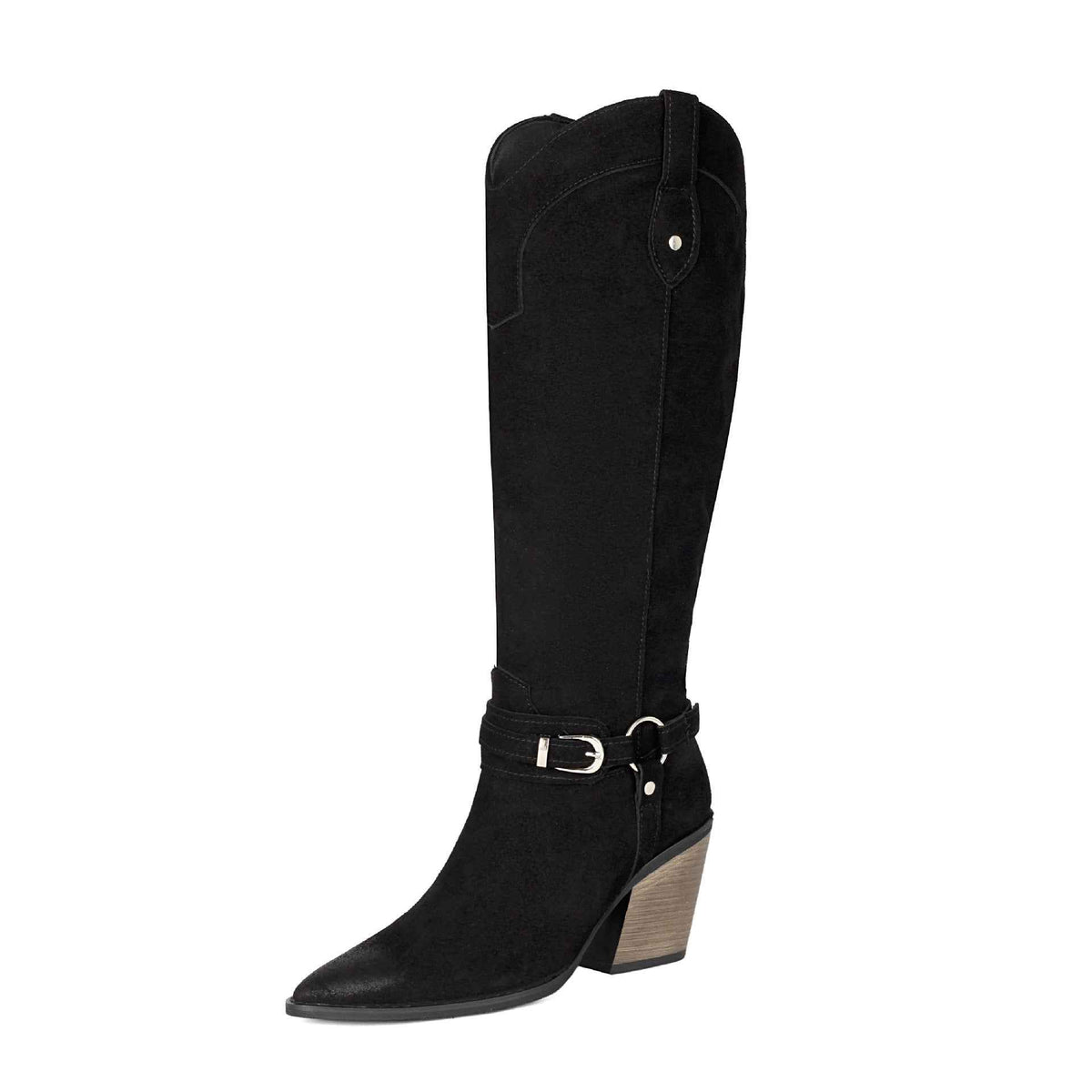 Women's Chunky Heel High-Shaft Western Boots | District Hurd Limited